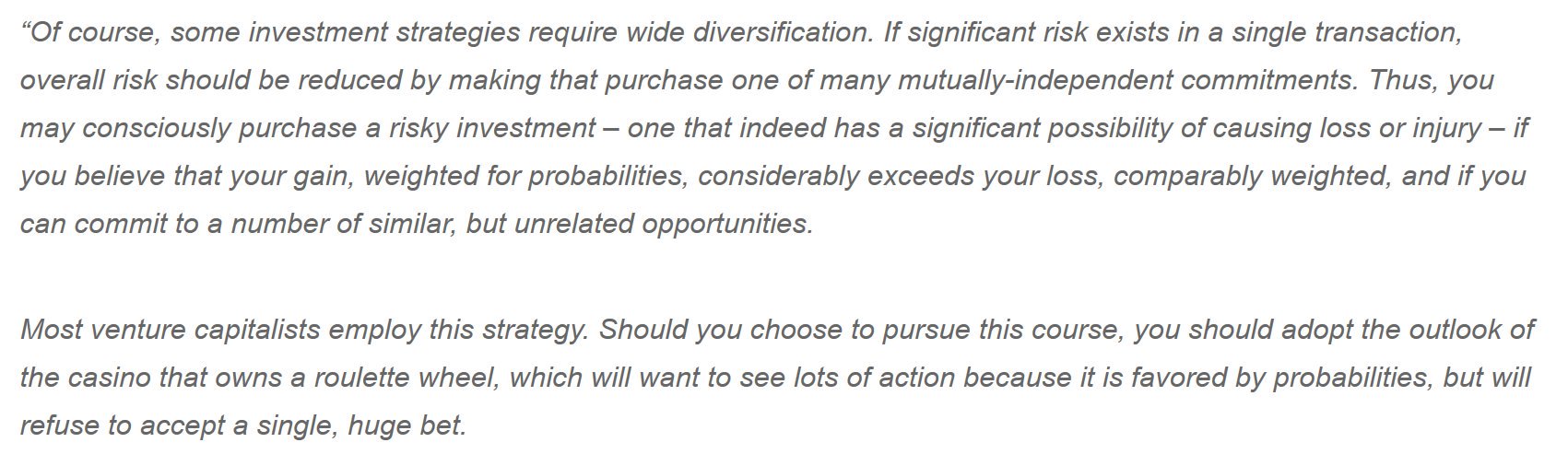 Warren Buffett, on Diversification and Portfolio Construction